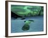 Aurora Borealis Over a Frozen River, Norway-Stocktrek Images-Framed Photographic Print