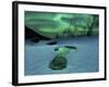 Aurora Borealis Over a Frozen River, Norway-Stocktrek Images-Framed Photographic Print