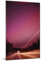 Aurora Borealis over Alaska Highway-Paul Souders-Mounted Photographic Print