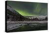 Aurora Borealis over Annie Lake, Yukon, Canada-null-Stretched Canvas