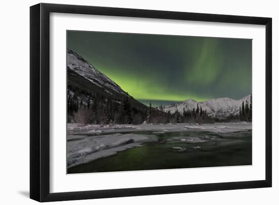 Aurora Borealis over Annie Lake, Yukon, Canada-null-Framed Photographic Print