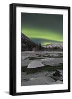 Aurora Borealis over Annie Lake, Yukon, Canada-null-Framed Photographic Print