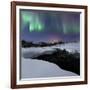 Aurora Borealis over Blafjellelva River in Troms County-Stocktrek Images-Framed Photographic Print