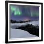 Aurora Borealis over Blafjellelva River in Troms County-Stocktrek Images-Framed Photographic Print