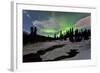 Aurora Borealis over Creek, Yukon, Canada-null-Framed Photographic Print