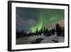 Aurora Borealis over Creek, Yukon, Canada-null-Framed Photographic Print