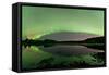 Aurora Borealis over Fish Lake, Whitehorse, Yukon, Canada-null-Framed Stretched Canvas