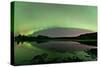 Aurora Borealis over Fish Lake, Whitehorse, Yukon, Canada-null-Stretched Canvas