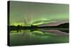 Aurora Borealis over Fish Lake, Whitehorse, Yukon, Canada-null-Stretched Canvas