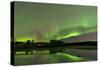 Aurora Borealis over Fish Lake, Whitehorse, Yukon, Canada-null-Stretched Canvas