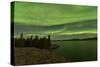 Aurora Borealis over Fish Lake, Yukon, Canada-null-Stretched Canvas