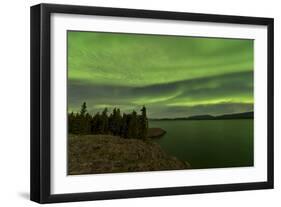 Aurora Borealis over Fish Lake, Yukon, Canada-null-Framed Photographic Print