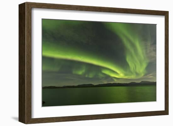 Aurora Borealis over Fish Lake, Yukon, Canada-null-Framed Photographic Print