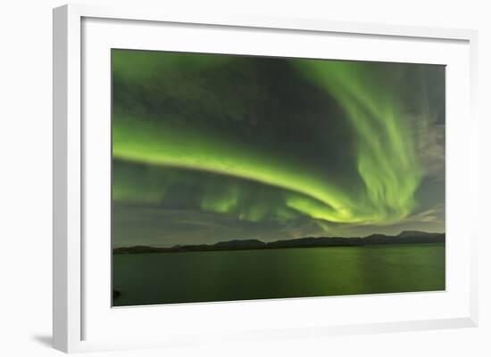 Aurora Borealis over Fish Lake, Yukon, Canada-null-Framed Photographic Print