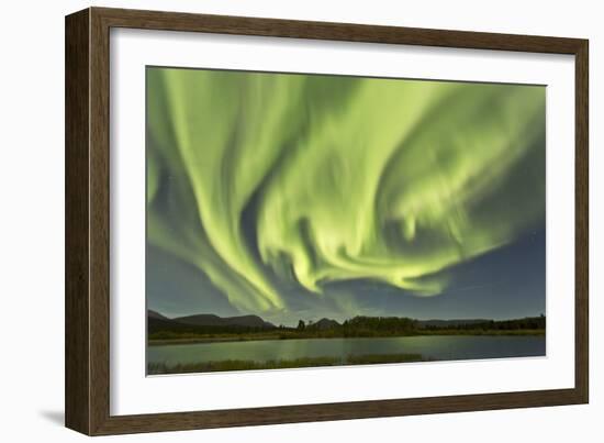 Aurora Borealis over Fish Lake, Yukon, Canada-null-Framed Photographic Print