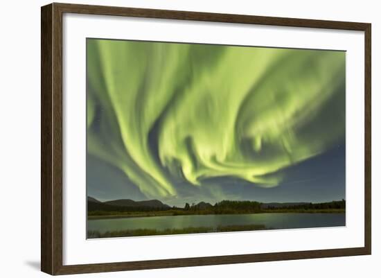 Aurora Borealis over Fish Lake, Yukon, Canada-null-Framed Photographic Print