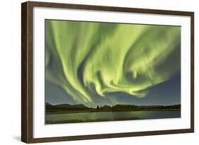 Aurora Borealis over Fish Lake, Yukon, Canada-null-Framed Photographic Print