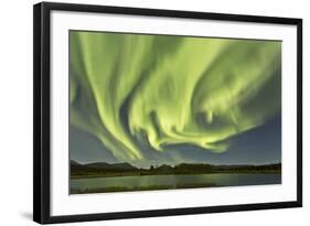 Aurora Borealis over Fish Lake, Yukon, Canada-null-Framed Photographic Print