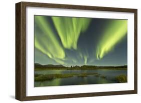 Aurora Borealis over Fish Lake, Yukon, Canada-null-Framed Photographic Print