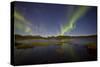 Aurora Borealis over Fish Lake, Yukon, Canada-null-Stretched Canvas