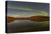 Aurora Borealis over Fish Lake, Yukon, Canada-null-Stretched Canvas