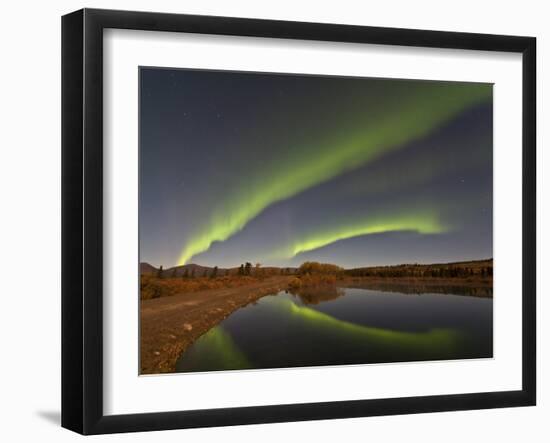 Aurora Borealis over Fish Lake, Yukon, Canada-null-Framed Photographic Print