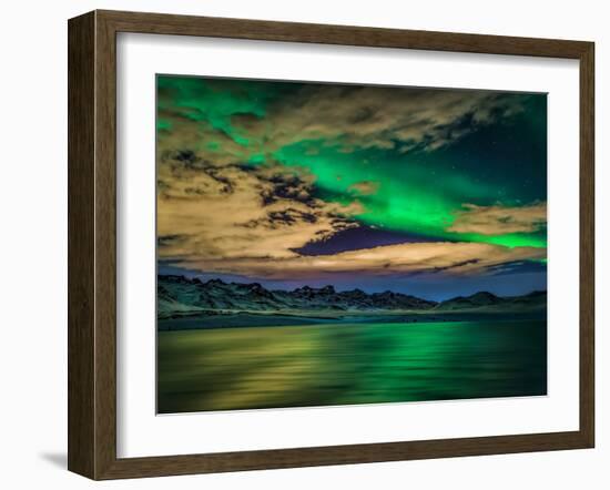 Aurora Borealis over Lake Kleifarvatn, Iceland-Arctic-Images-Framed Photographic Print