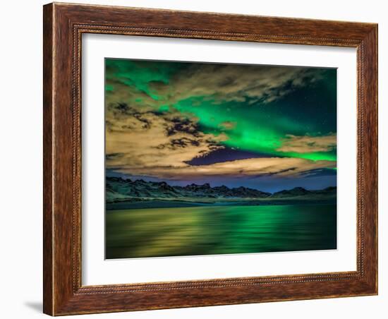 Aurora Borealis over Lake Kleifarvatn, Iceland-Arctic-Images-Framed Photographic Print