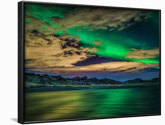 Aurora Borealis over Lake Kleifarvatn, Iceland-Arctic-Images-Framed Photographic Print