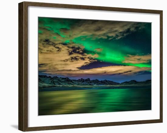 Aurora Borealis over Lake Kleifarvatn, Iceland-Arctic-Images-Framed Photographic Print