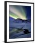 Aurora Borealis over Mikkelfjellet Mountain in Troms County, Norway-Stocktrek Images-Framed Photographic Print