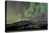 Aurora Borealis over Mountain, Annie Lake, Yukon, Canada-null-Stretched Canvas