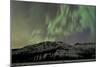 Aurora Borealis over Mountain, Annie Lake, Yukon, Canada-null-Mounted Photographic Print