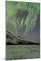 Aurora Borealis over Mountain, Annie Lake, Yukon, Canada-null-Mounted Photographic Print