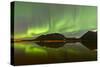 Aurora Borealis over Mountain, Carcross, Yukon, Canada-null-Stretched Canvas