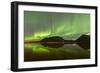 Aurora Borealis over Mountain, Carcross, Yukon, Canada-null-Framed Photographic Print