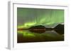 Aurora Borealis over Mountain, Carcross, Yukon, Canada-null-Framed Photographic Print