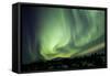 Aurora Borealis over Mountain, Yukon, Canada-null-Framed Stretched Canvas