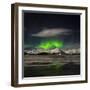 Aurora Borealis over Mt Hoffell, Hoffellsjokul Glacier, Iceland-Arctic-Images-Framed Photographic Print