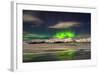 Aurora Borealis over Mt Hoffell, Hoffellsjokul Glacier, Iceland-Arctic-Images-Framed Photographic Print