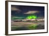 Aurora Borealis over Mt Hoffell, Hoffellsjokul Glacier, Iceland-Arctic-Images-Framed Photographic Print