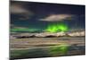 Aurora Borealis over Mt Hoffell, Hoffellsjokul Glacier, Iceland-Arctic-Images-Mounted Photographic Print