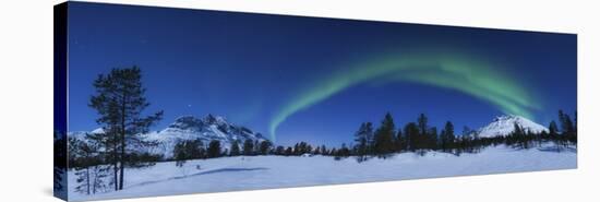 Aurora Borealis Over Nova Mountain Wilderness, Norway-Stocktrek Images-Stretched Canvas