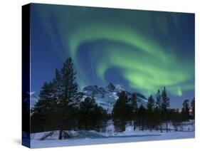 Aurora Borealis Over Nova Mountain Wilderness, Troms, Norway-Stocktrek Images-Stretched Canvas