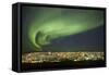 Aurora Borealis over Reykjavik-Arctic-Images-Framed Stretched Canvas