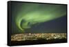 Aurora Borealis over Reykjavik-Arctic-Images-Framed Stretched Canvas