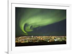 Aurora Borealis over Reykjavik-Arctic-Images-Framed Photographic Print