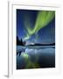 Aurora Borealis over Sandvannet Lake in Troms County, Norway-Stocktrek Images-Framed Premium Photographic Print