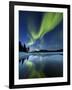 Aurora Borealis over Sandvannet Lake in Troms County, Norway-Stocktrek Images-Framed Premium Photographic Print