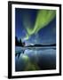 Aurora Borealis over Sandvannet Lake in Troms County, Norway-Stocktrek Images-Framed Premium Photographic Print